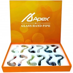 APEX 4" Premium Shelock Hand Pipe 12Ct Display [HPS408]